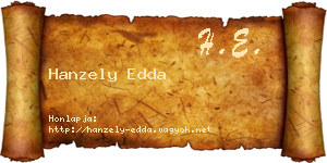 Hanzely Edda névjegykártya